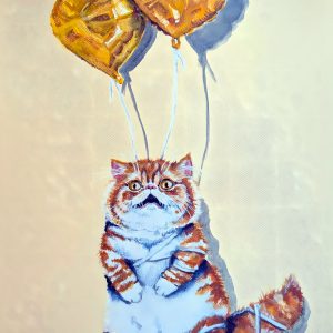 Orange Cat Balloons