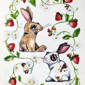 Rabbits Watercolor