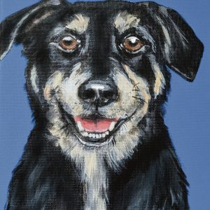 Smiling Dog Blue