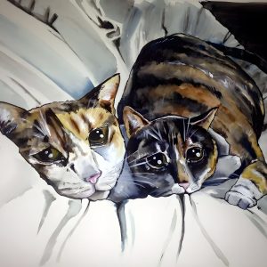 Watercolor 2cats
