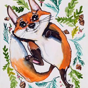 Watercolor Fox